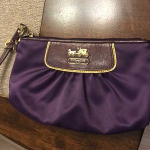 Coach purple wristlet